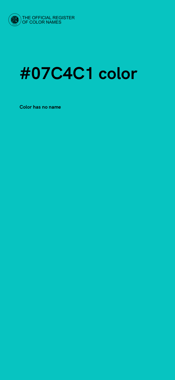 #07C4C1 color image