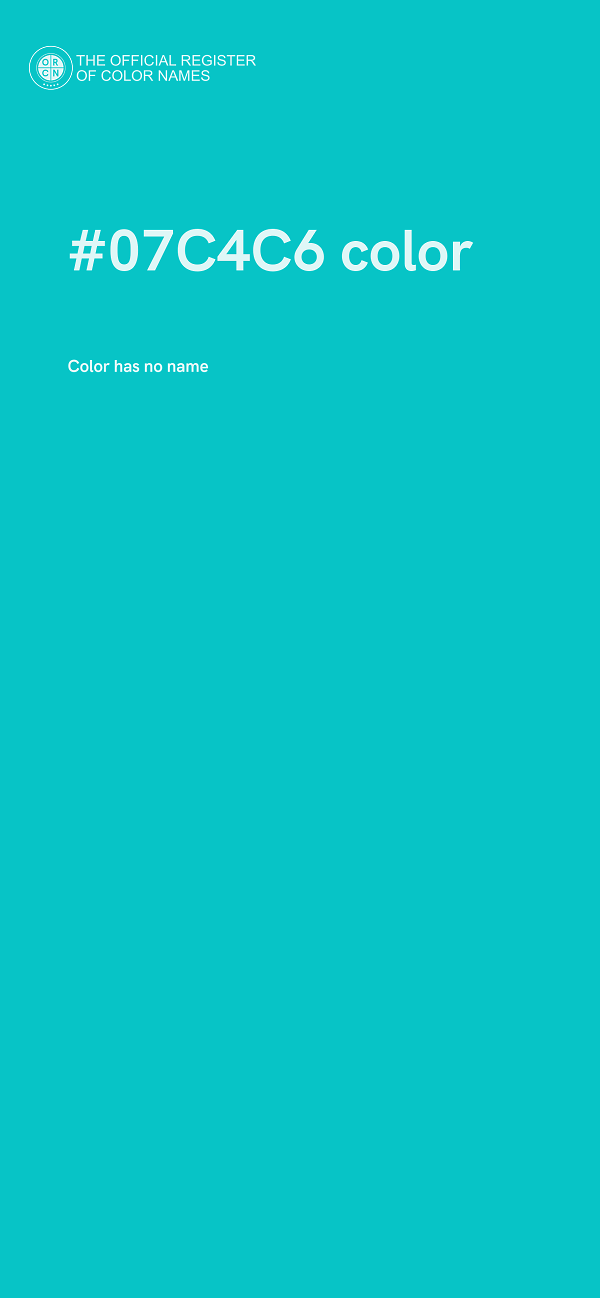 #07C4C6 color image