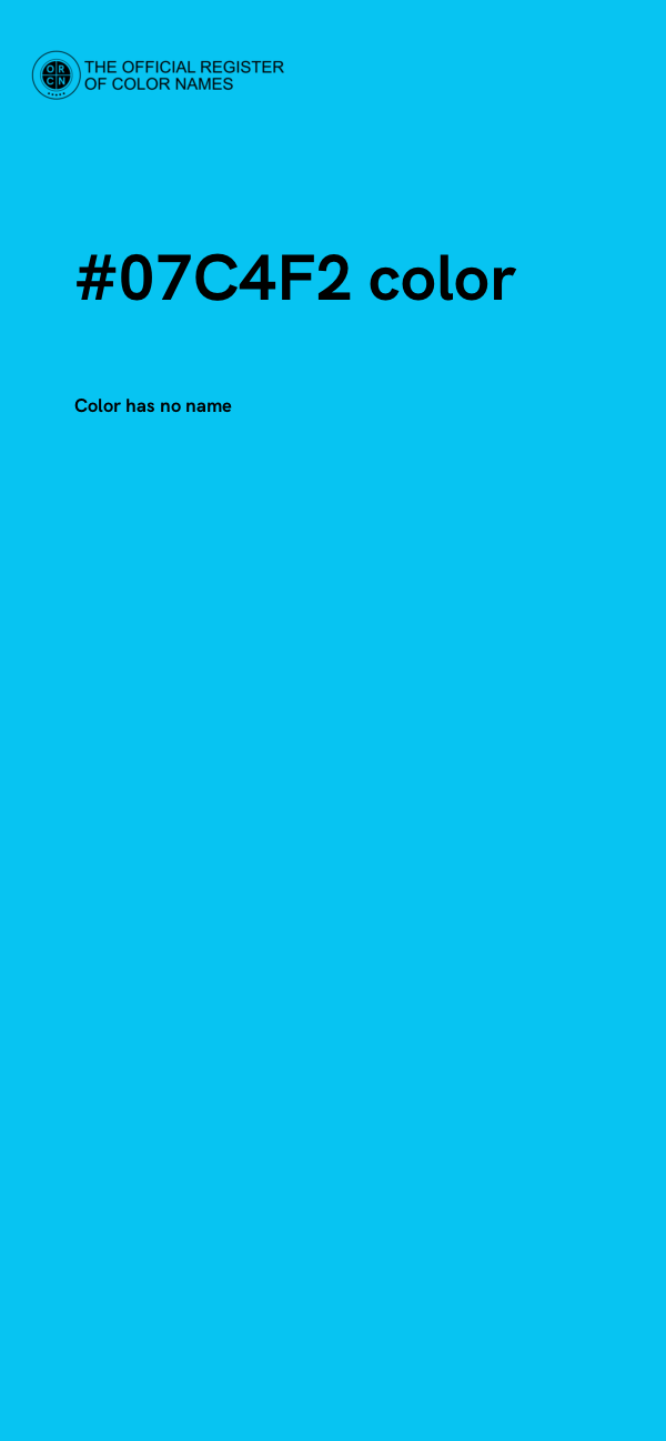 #07C4F2 color image