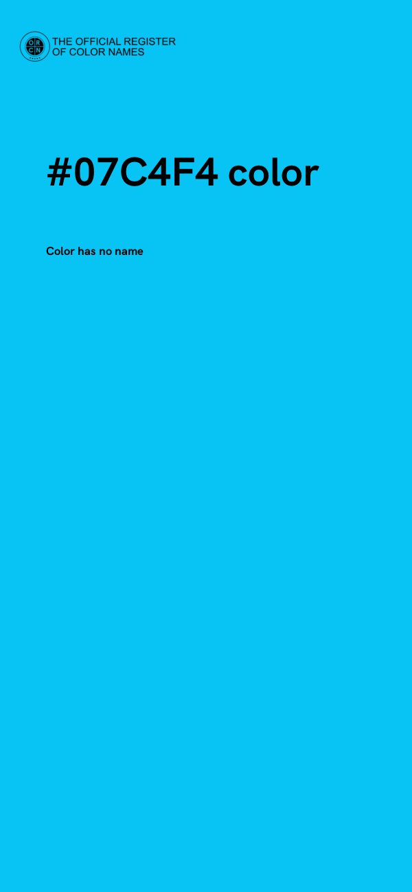 #07C4F4 color image