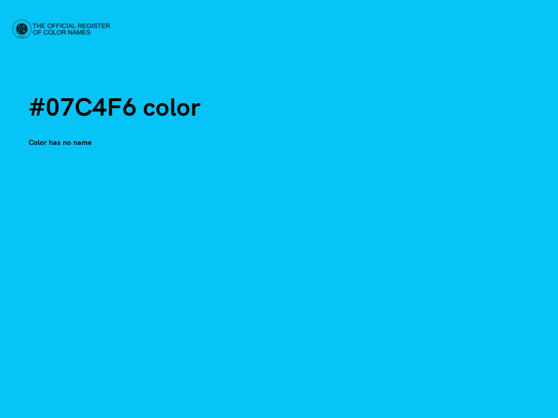 #07C4F6 color image