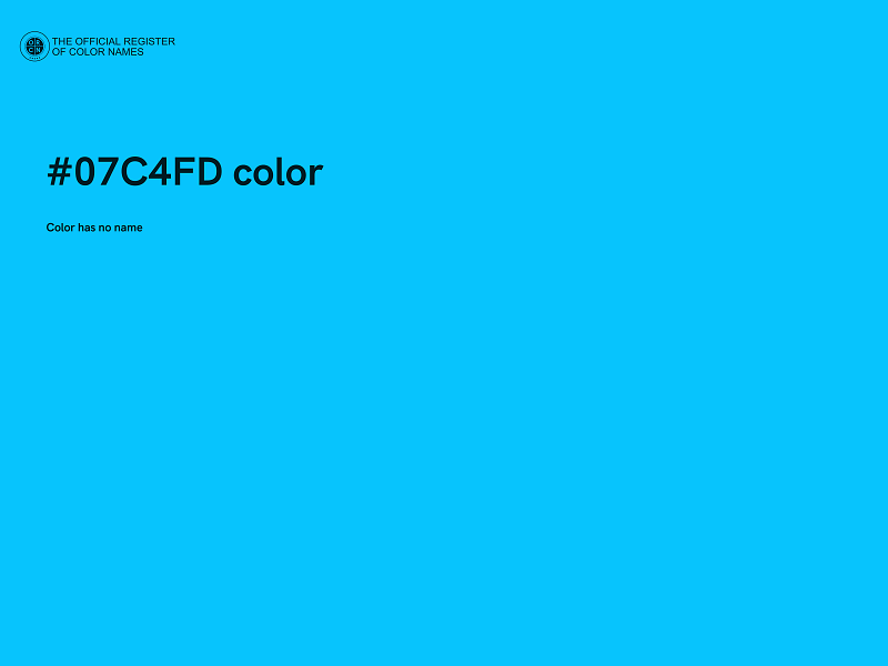 #07C4FD color image