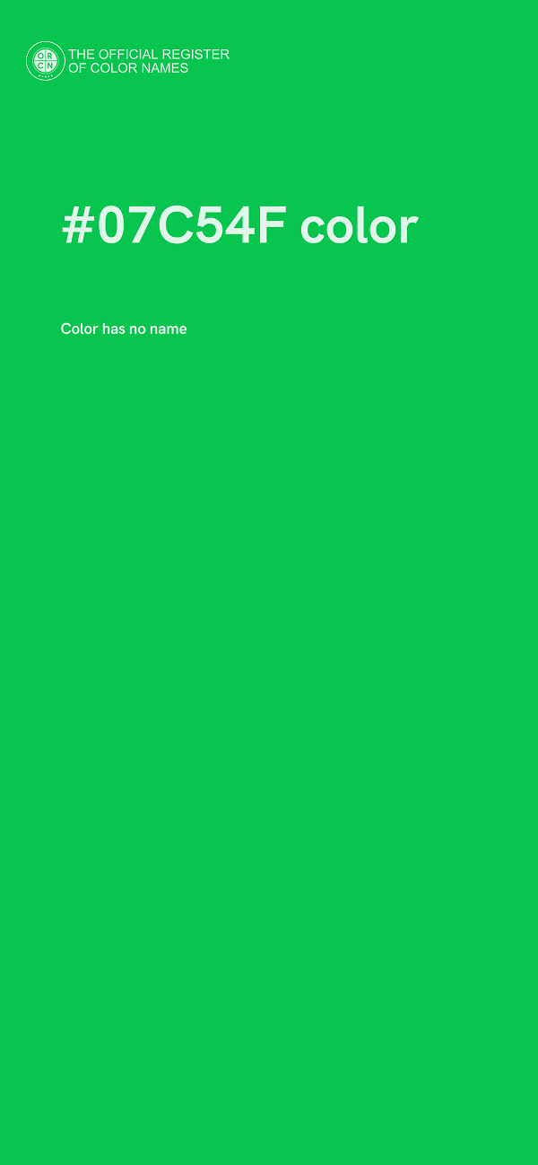 #07C54F color image
