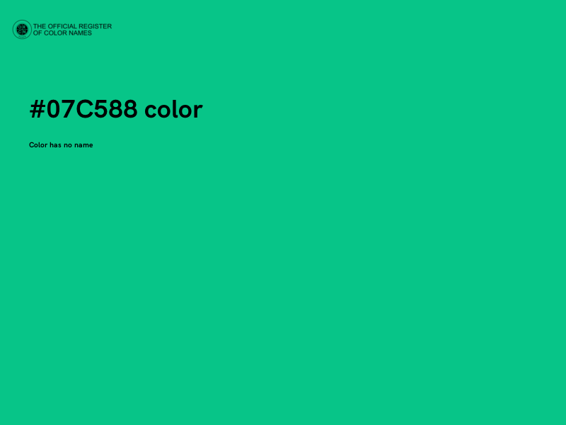 #07C588 color image