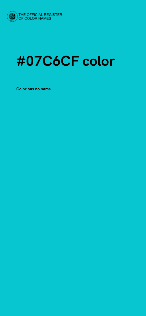 #07C6CF color image