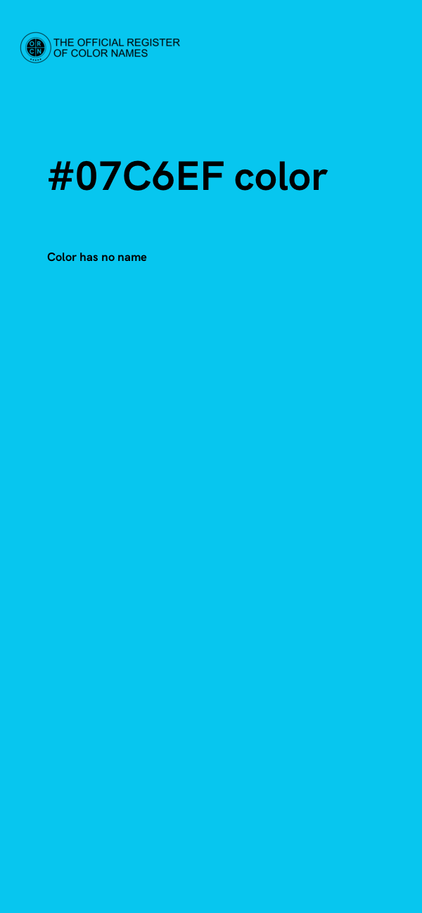 #07C6EF color image