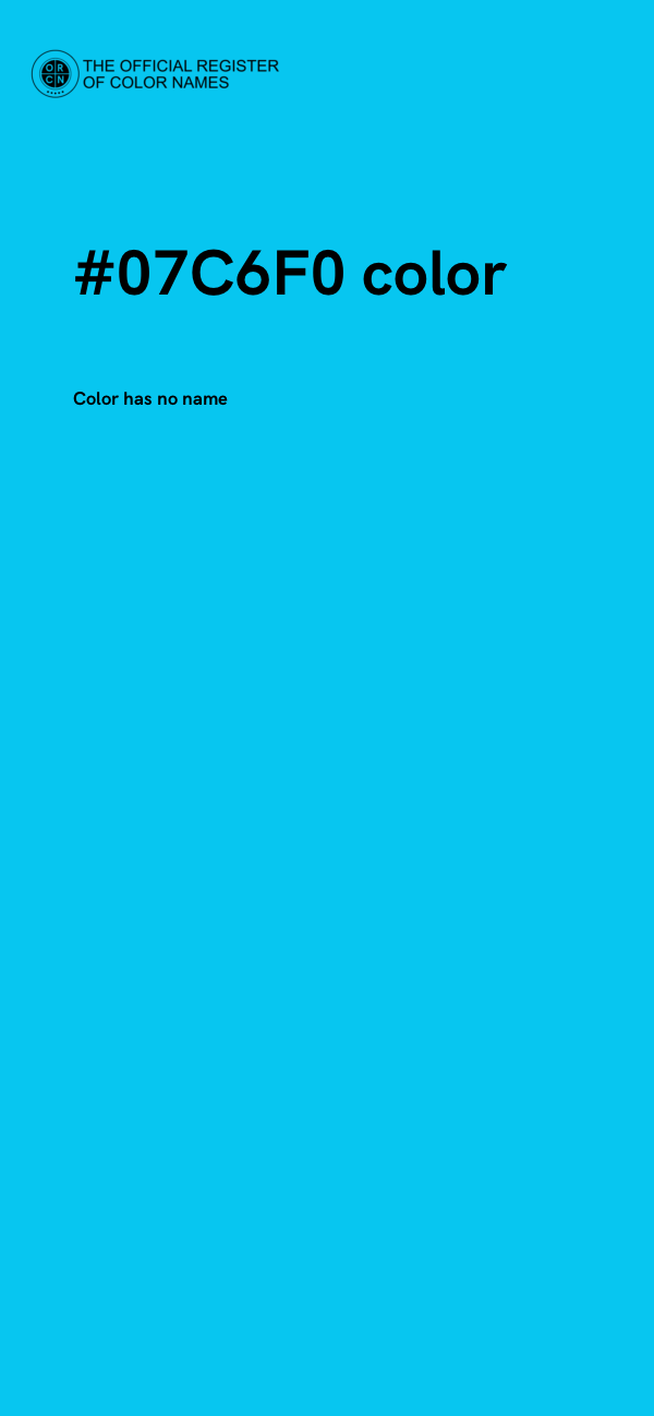 #07C6F0 color image