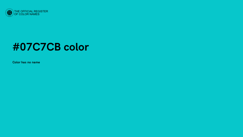 #07C7CB color image