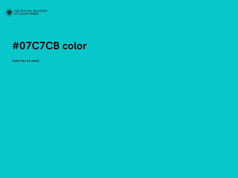 #07C7CB color image