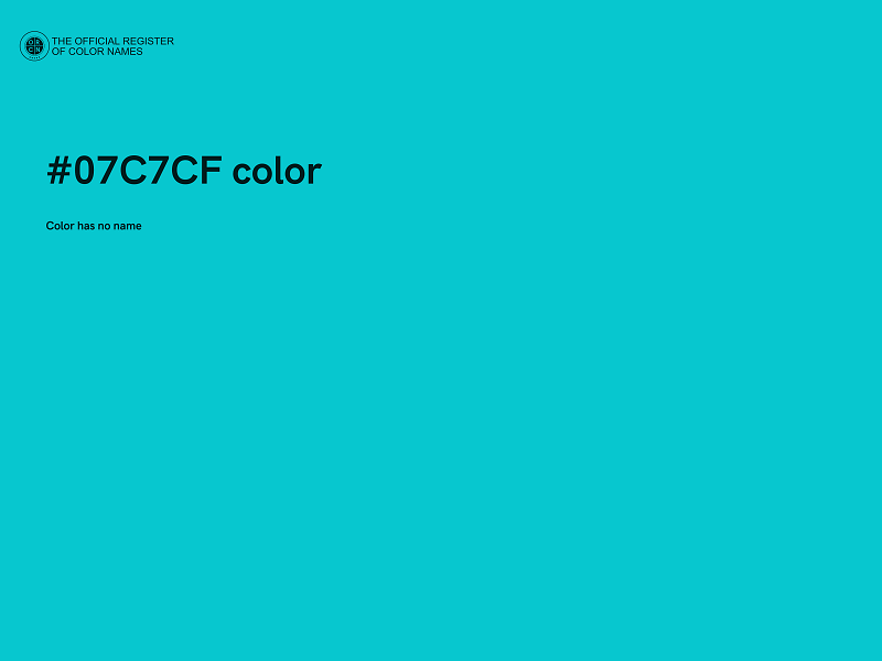 #07C7CF color image