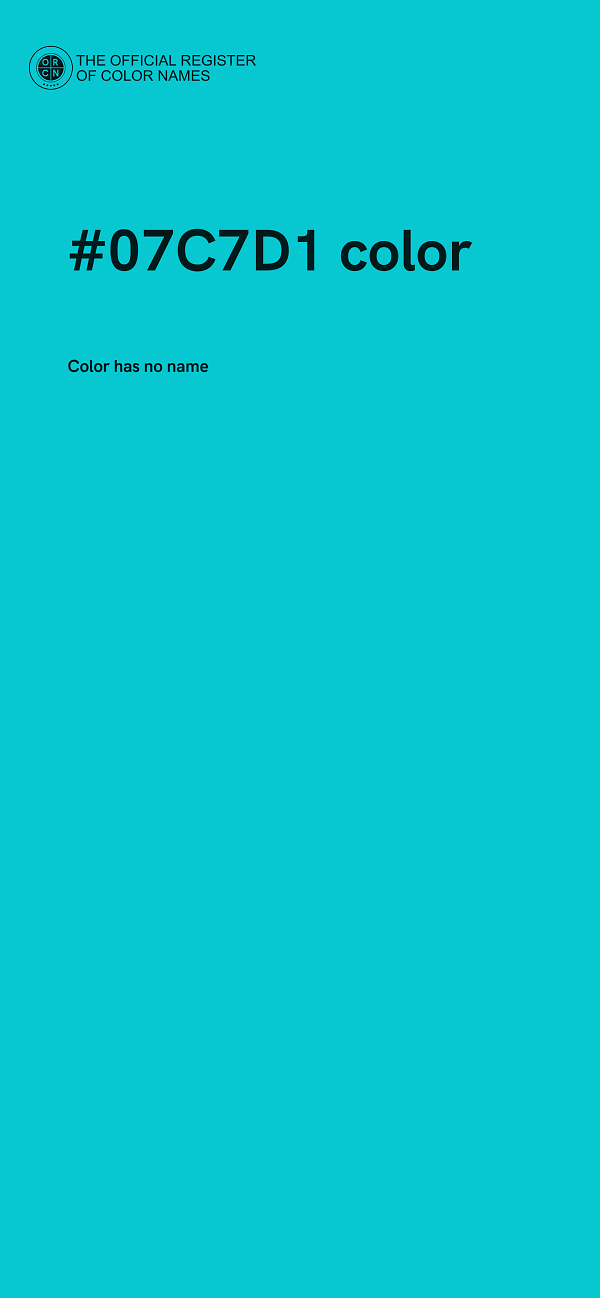 #07C7D1 color image