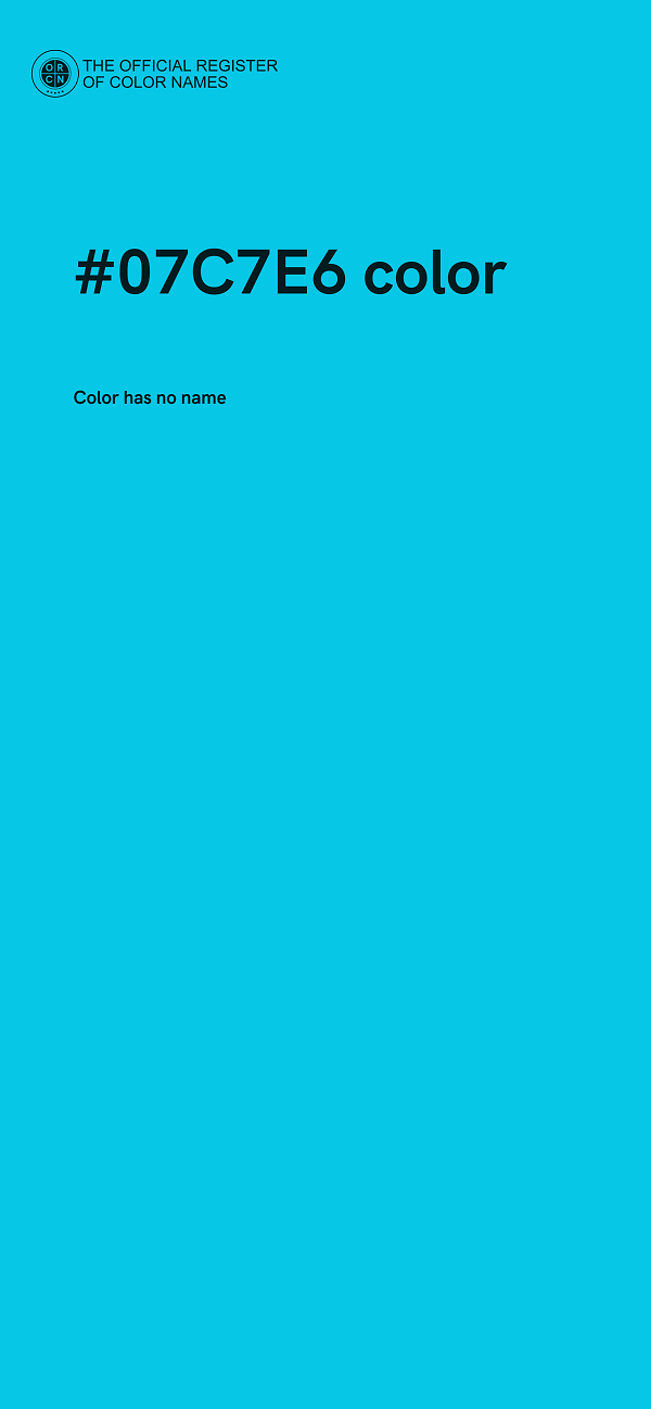 #07C7E6 color image