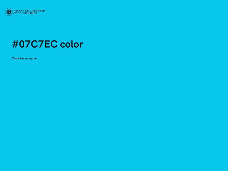 #07C7EC color image