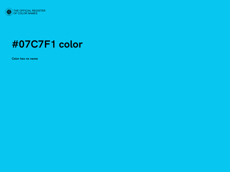 #07C7F1 color image