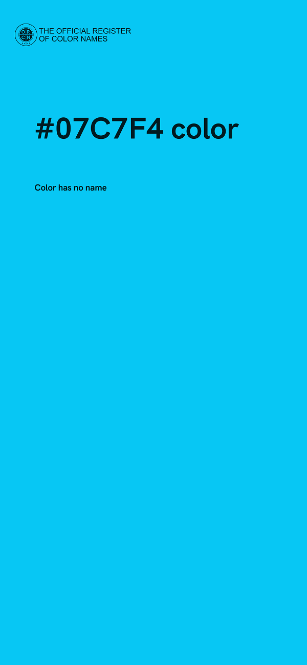 #07C7F4 color image