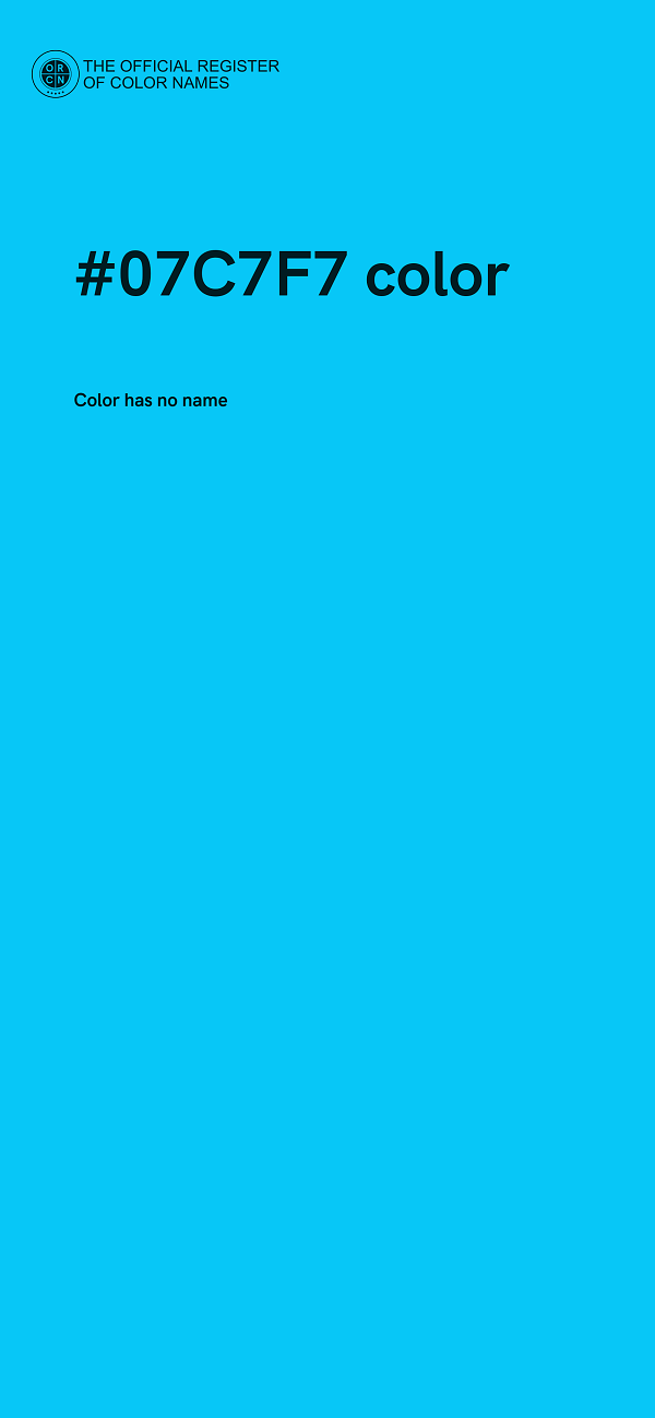 #07C7F7 color image