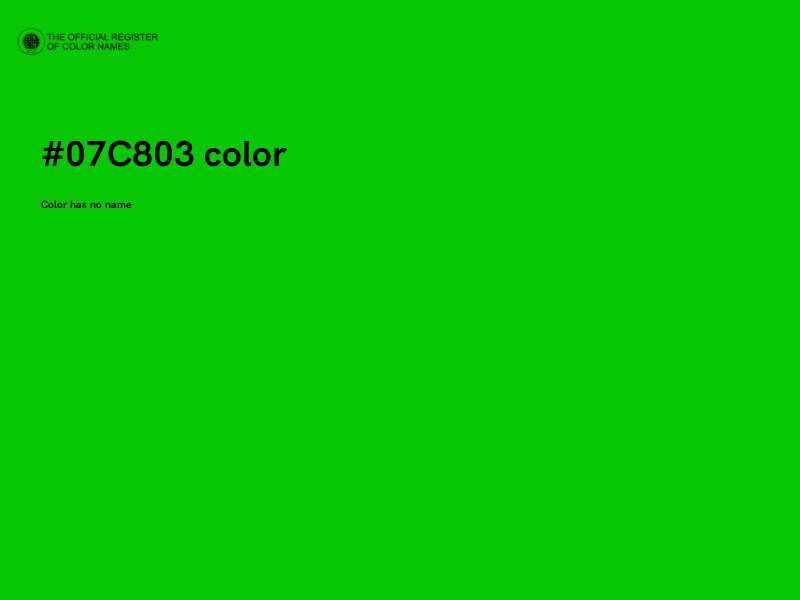 #07C803 color image