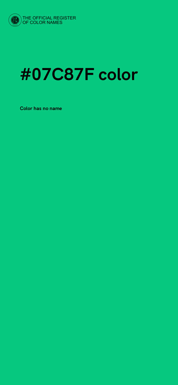 #07C87F color image