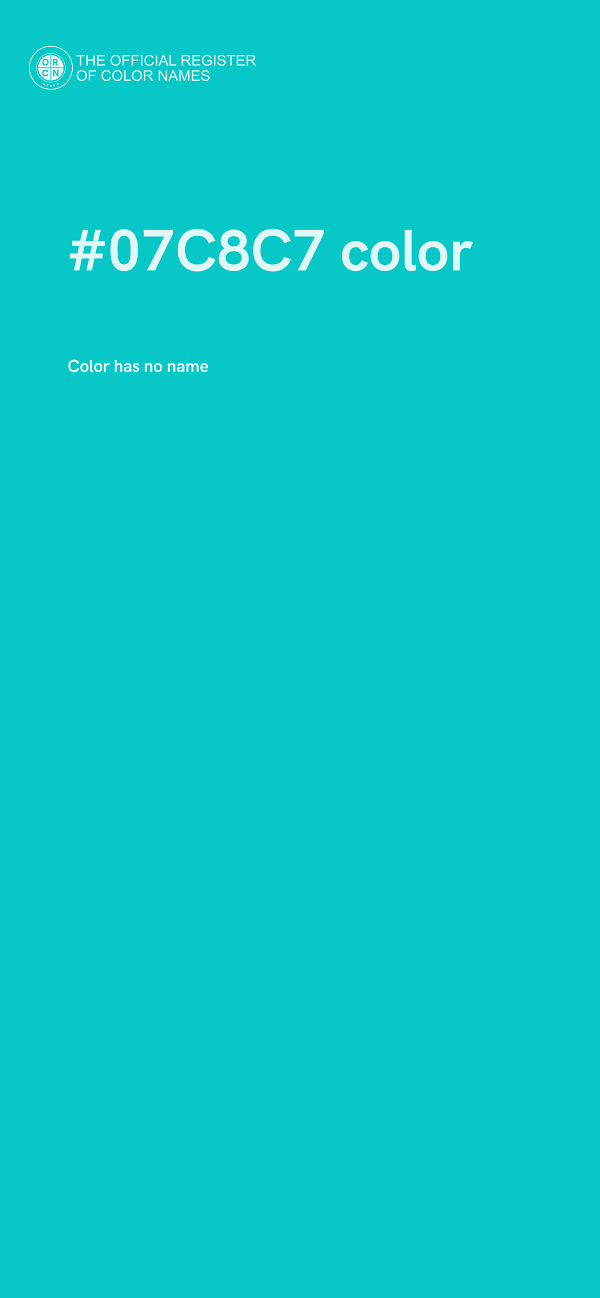#07C8C7 color image