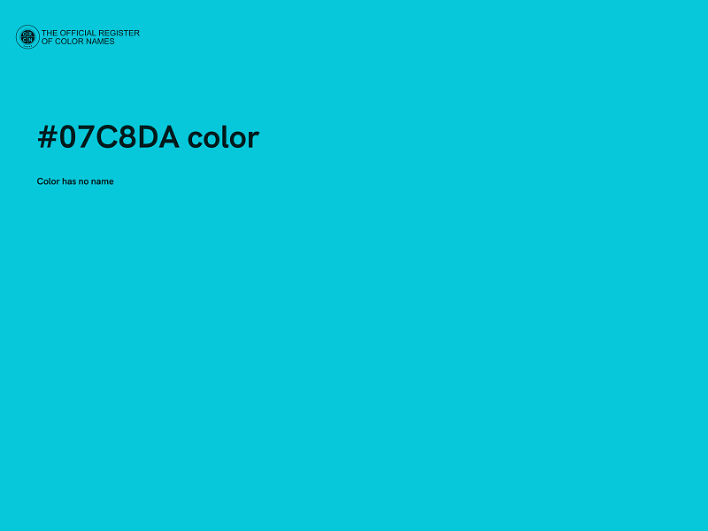 #07C8DA color image