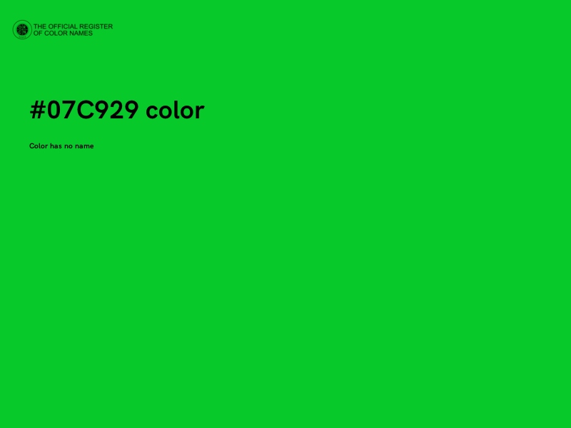 #07C929 color image
