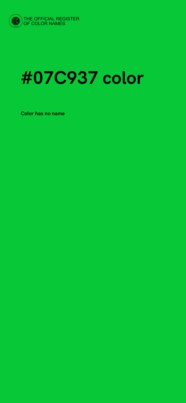 #07C937 color image