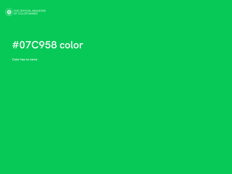 #07C958 color image