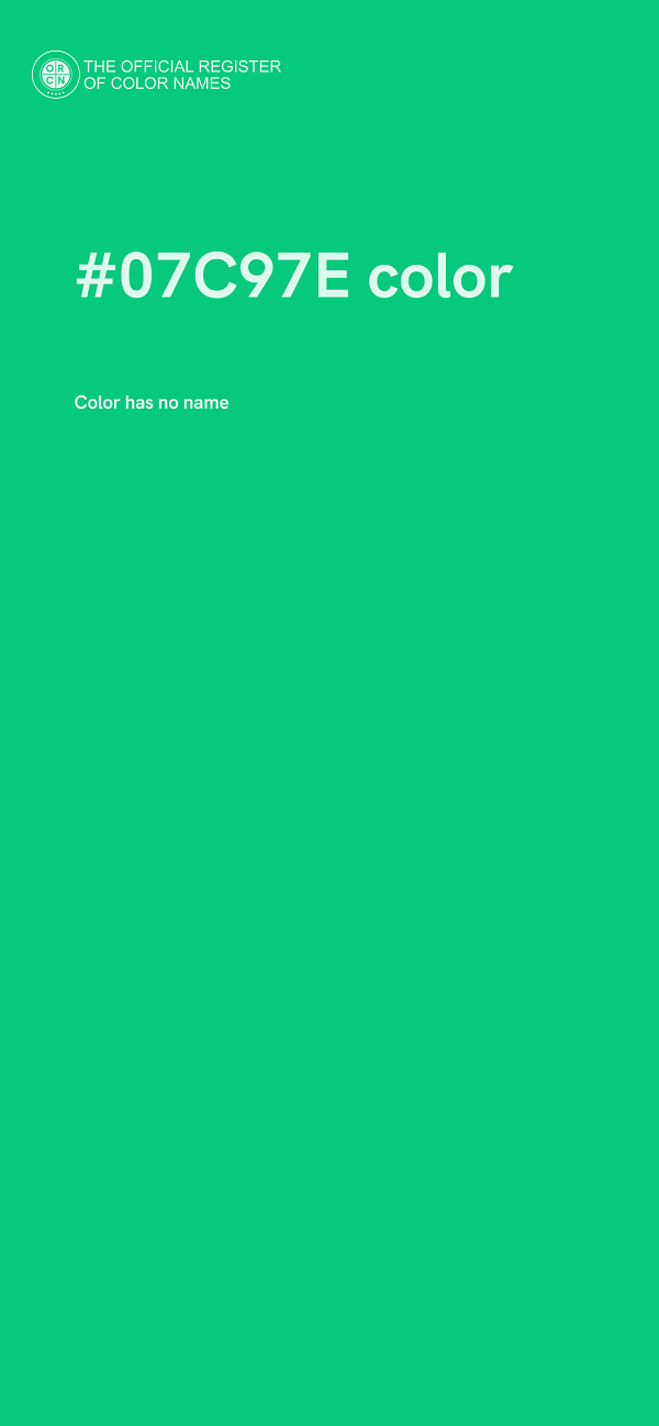 #07C97E color image