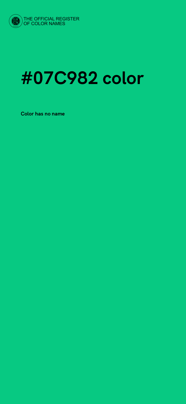 #07C982 color image