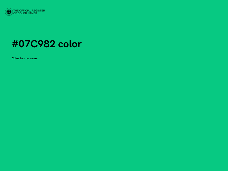 #07C982 color image