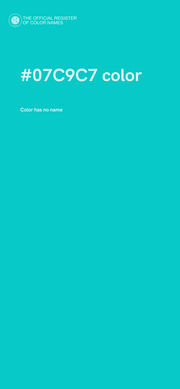 #07C9C7 color image