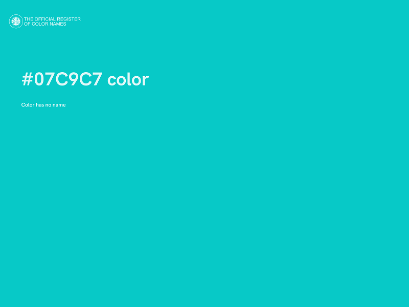 #07C9C7 color image