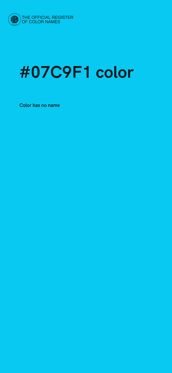 #07C9F1 color image