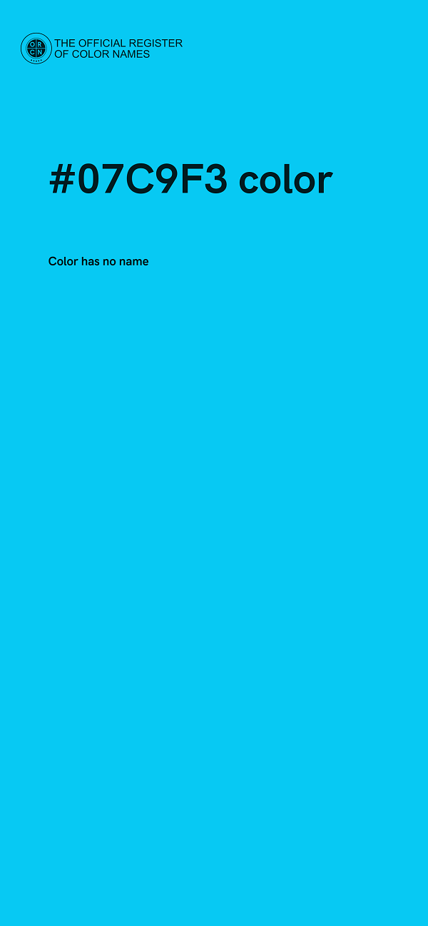 #07C9F3 color image