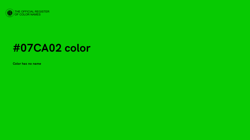 #07CA02 color image