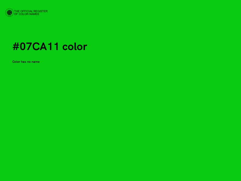 #07CA11 color image