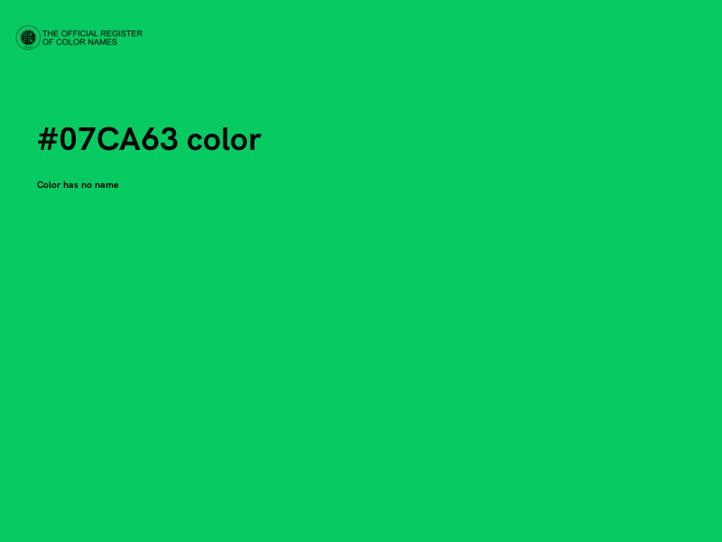 #07CA63 color image