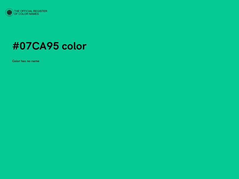 #07CA95 color image