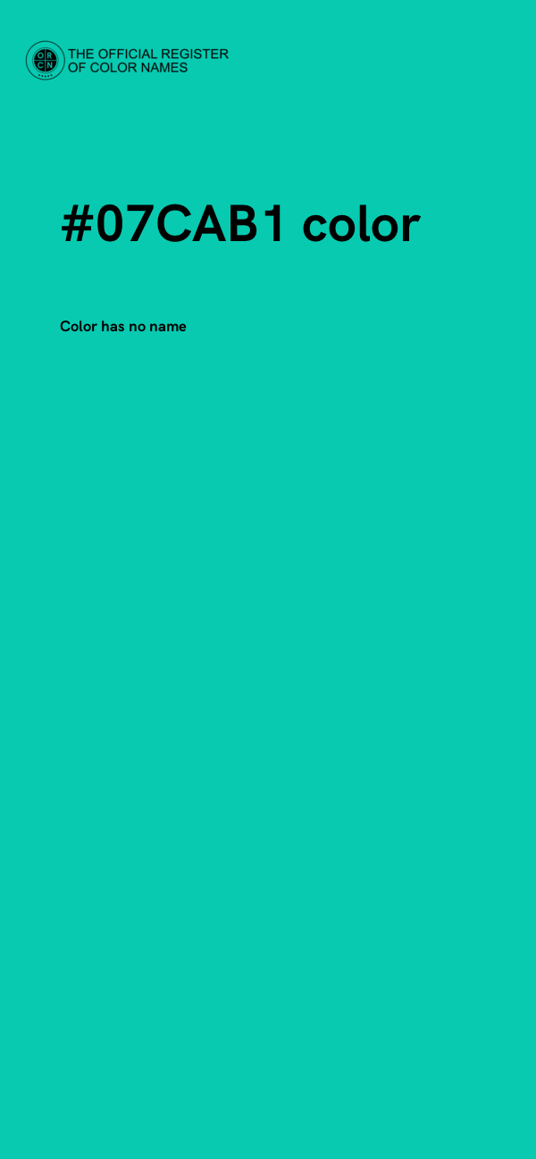 #07CAB1 color image