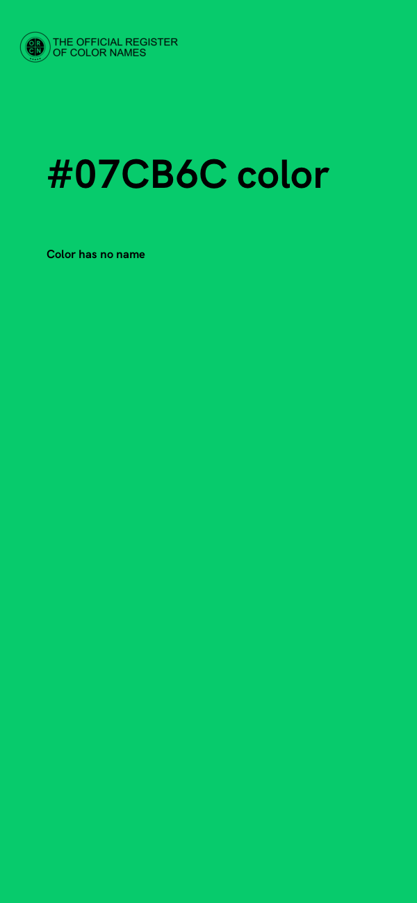 #07CB6C color image