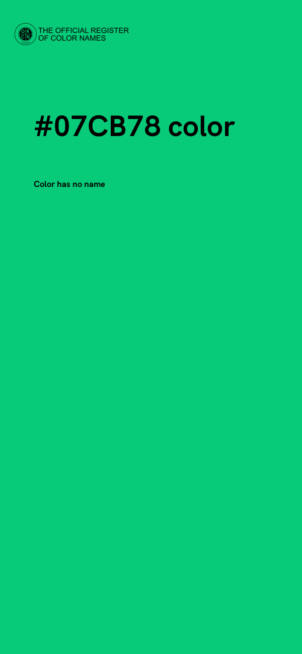 #07CB78 color image