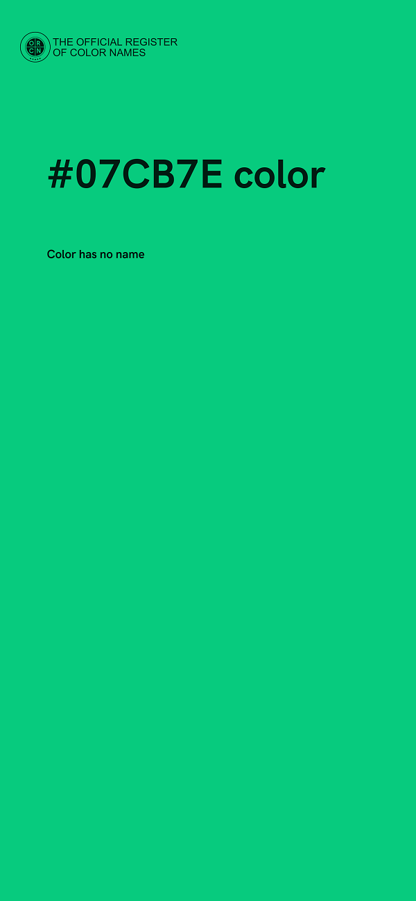 #07CB7E color image