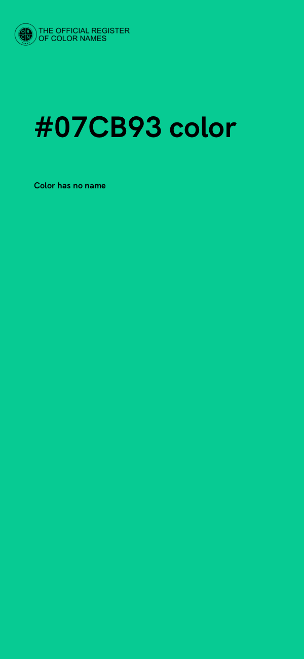 #07CB93 color image