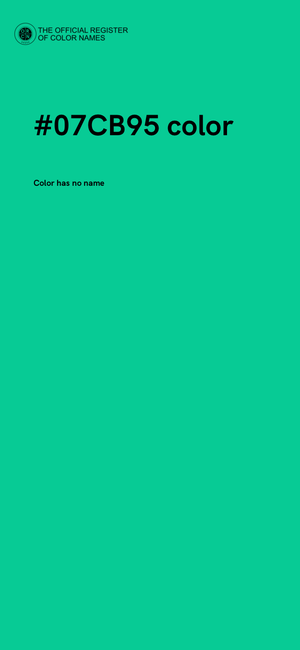 #07CB95 color image