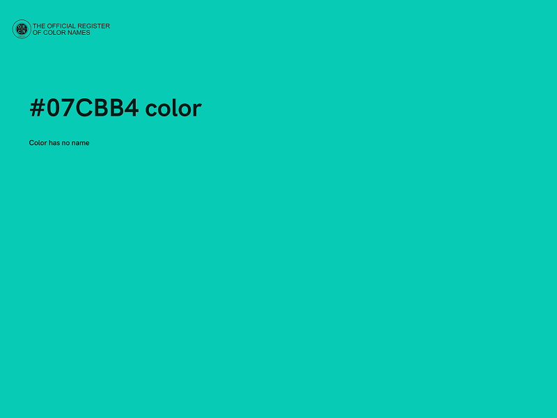 #07CBB4 color image