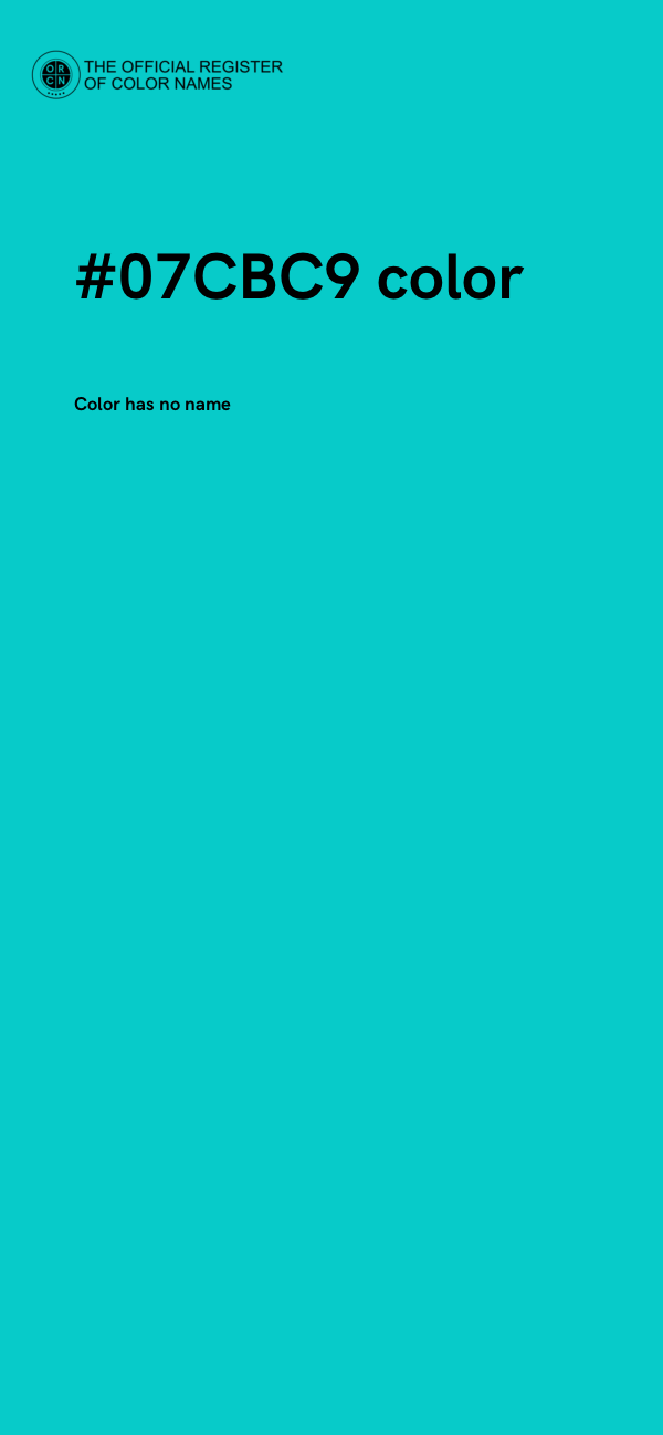 #07CBC9 color image