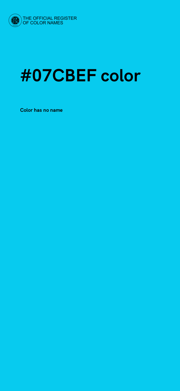 #07CBEF color image