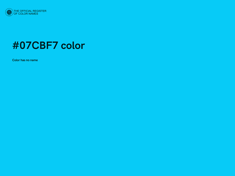 #07CBF7 color image