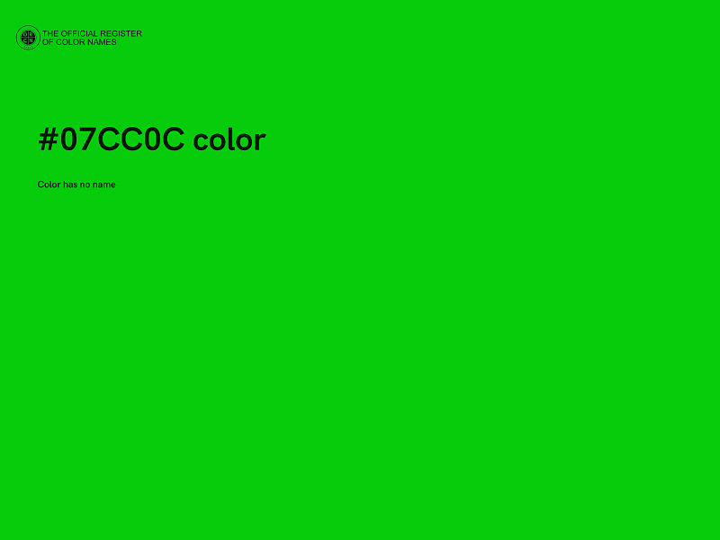 #07CC0C color image