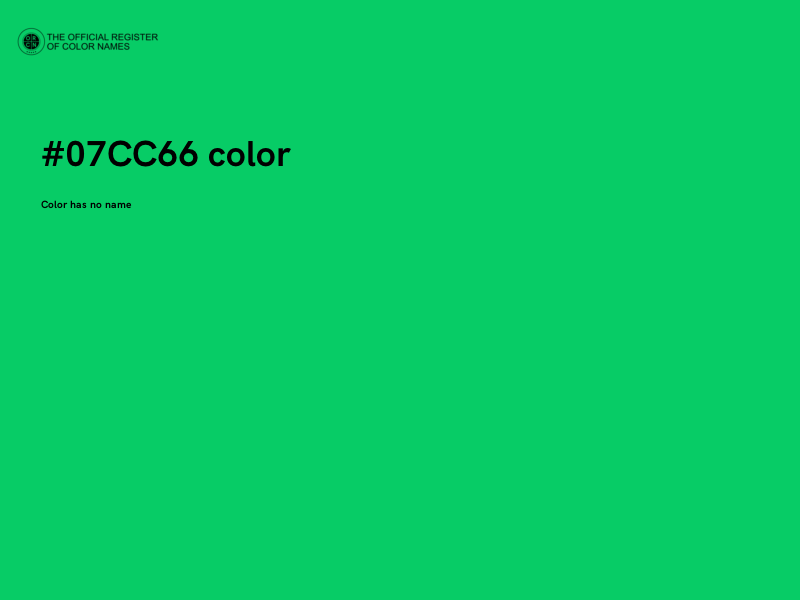 #07CC66 color image